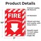 Signmission Fire Extinguisher with Arrow OSHA ANSI Sign, Vinyl Decal, 7in W x 10in L, 2PK OS-2PACK-MISC-D-710-L-19492 - alternate 2